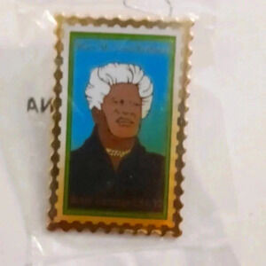 Mary McLeod Bethune Metal Stamp - never used. Pins to anything.  Collectable
